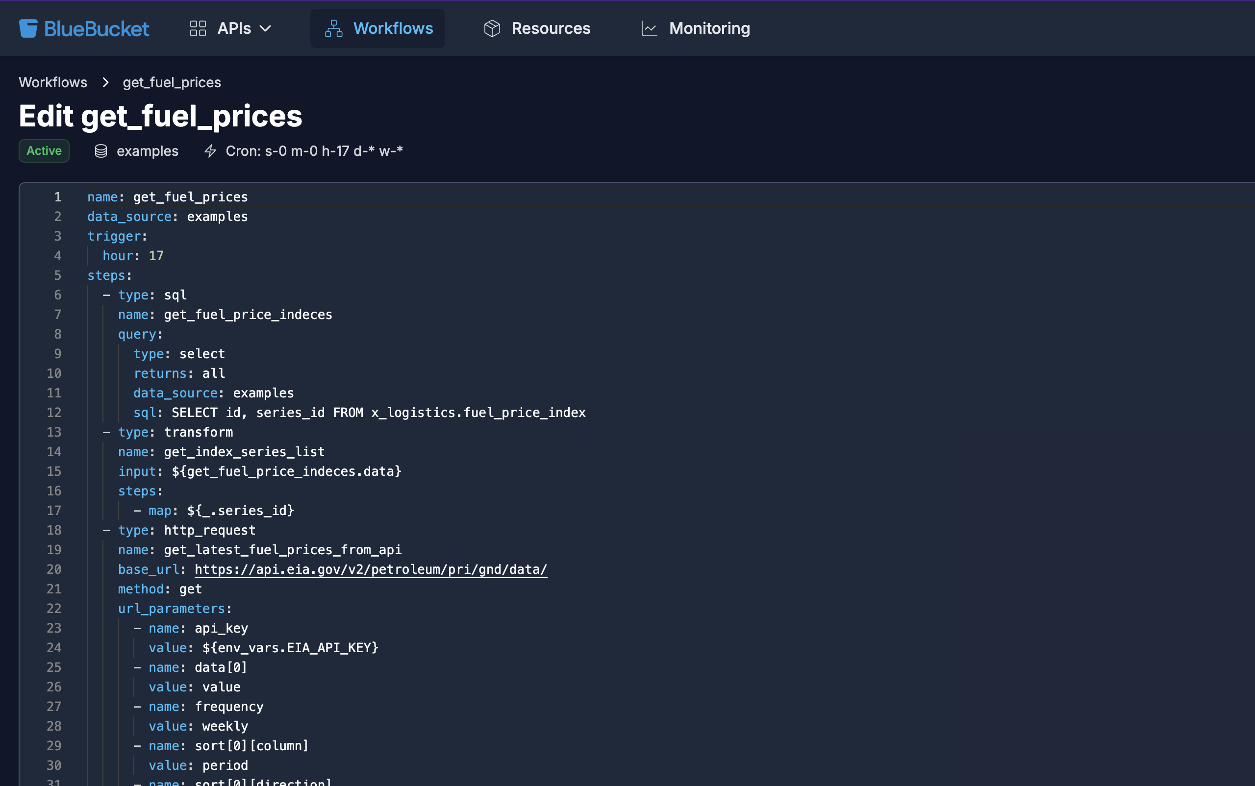 BlueBucket demo