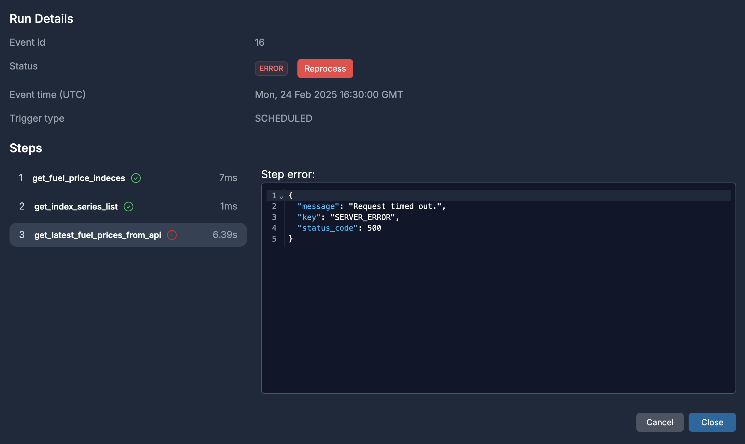 Workflow steps